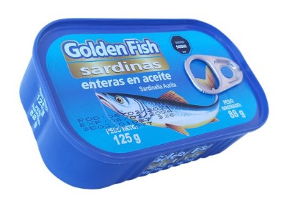 Sardinas Enteras en Aceite Golden Fish 125 g